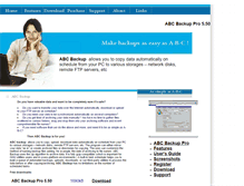 Tablet Screenshot of abcbackup.com
